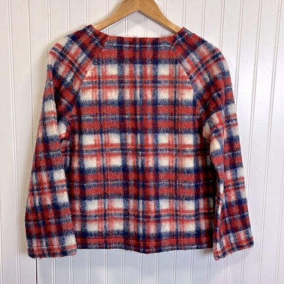 Madewell brushed plaid pullover top - Picture 5 of 5
